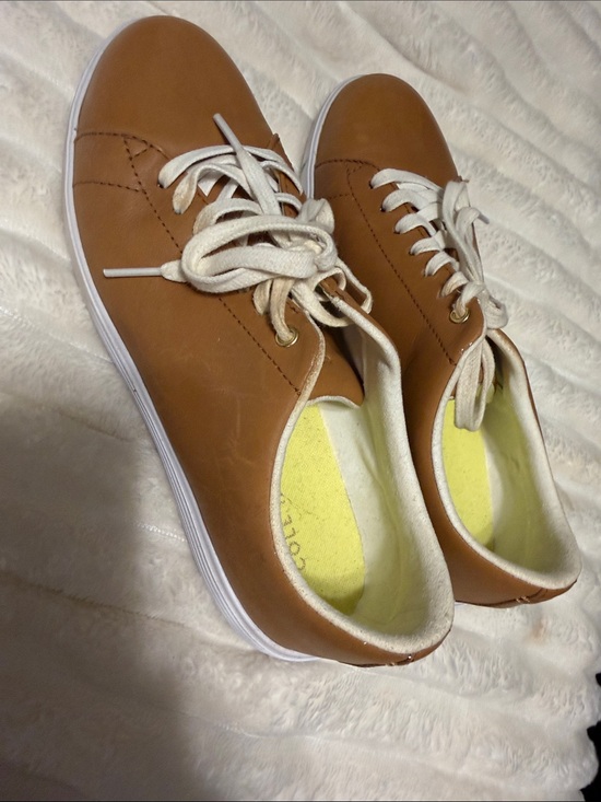 Cole Haan Shoes - Cole Haan Tan and White Low-Top Sneakers